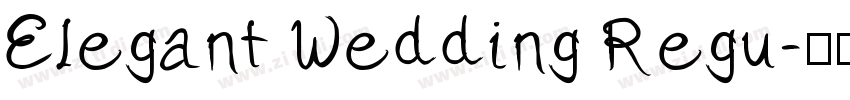 Elegant Wedding Regu字体转换